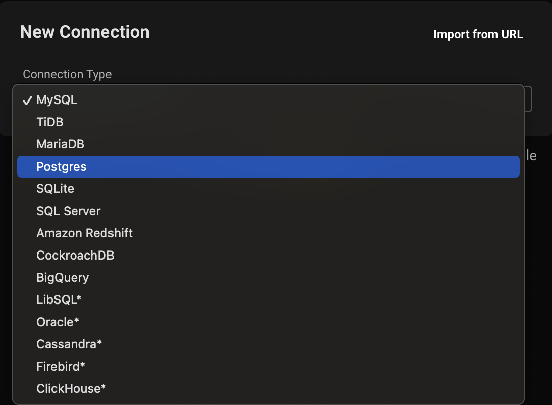 Postgres connection